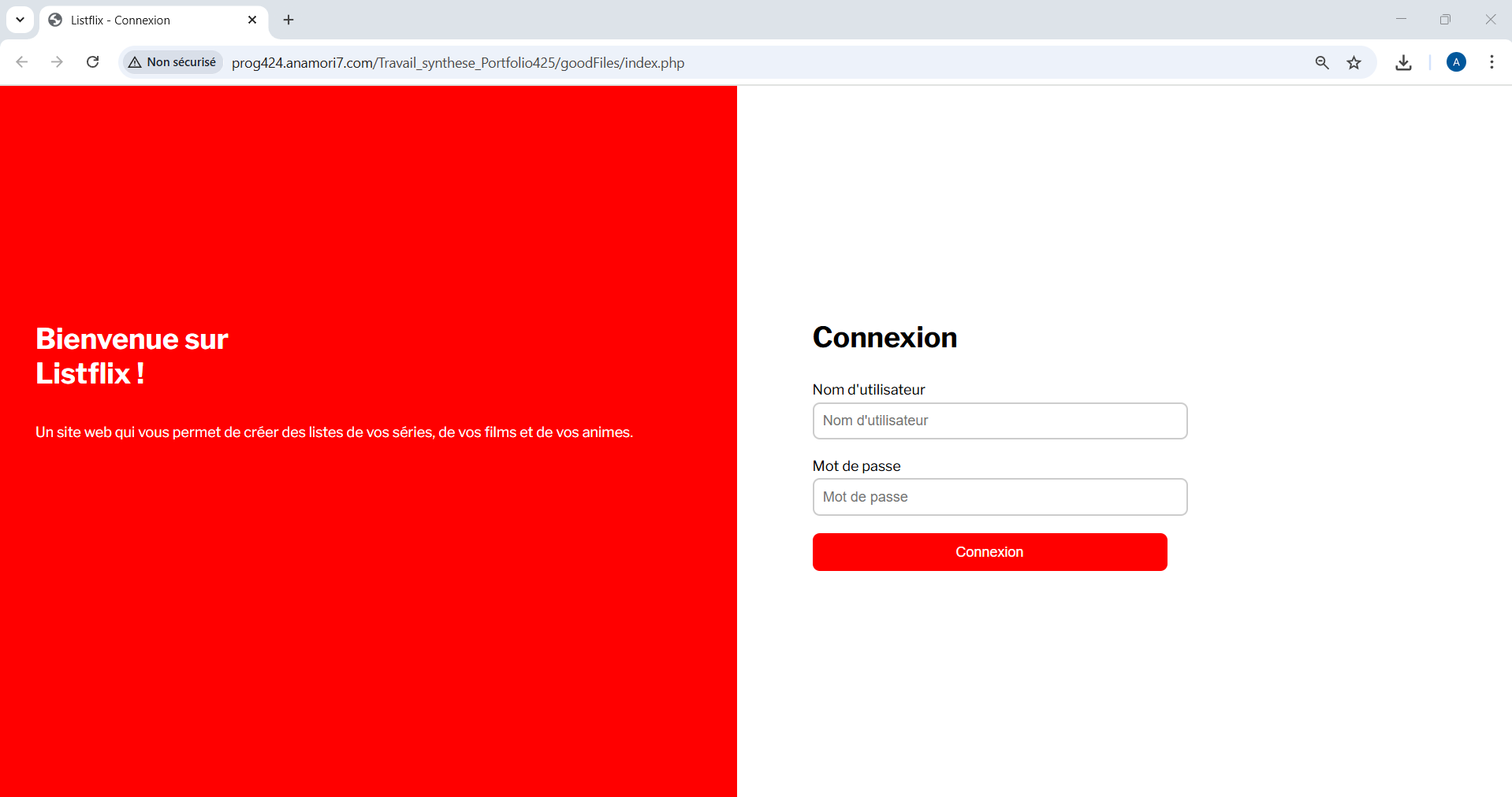 site web listflix